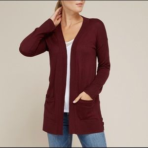 Burgundy cardigan